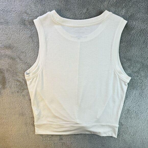 Banana Republic Cropped Twist Tie Front Tank Womens Small White Staple Pullover - Picture 4 of 7